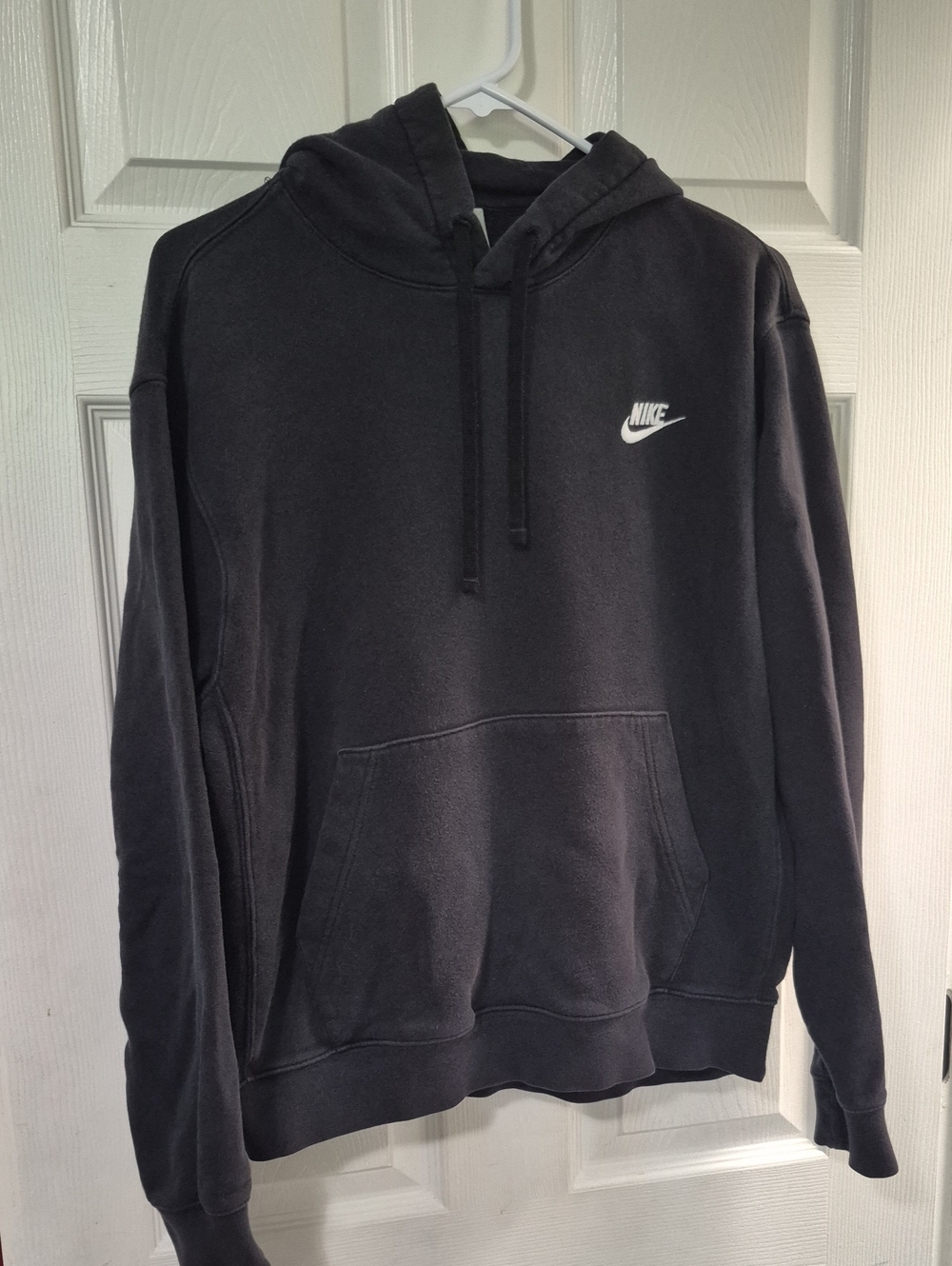 Nike Black Pullover Hoodie with White Swoosh